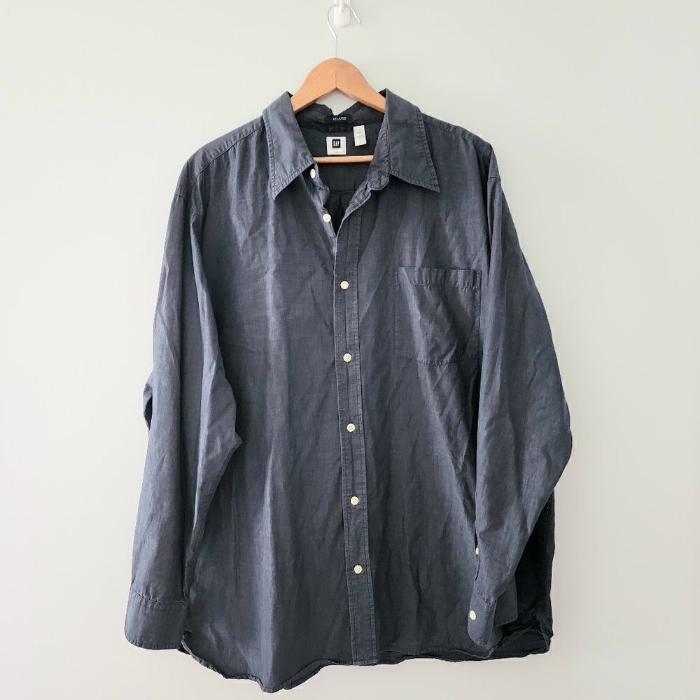 Gap factory men's size XXL relaxed fit chambrey